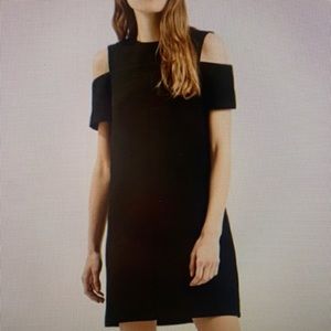 Topshop Cold Shoulder Black Dress